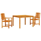 Garden Dining Set 3 pcs Brown Solid Acacia Wood