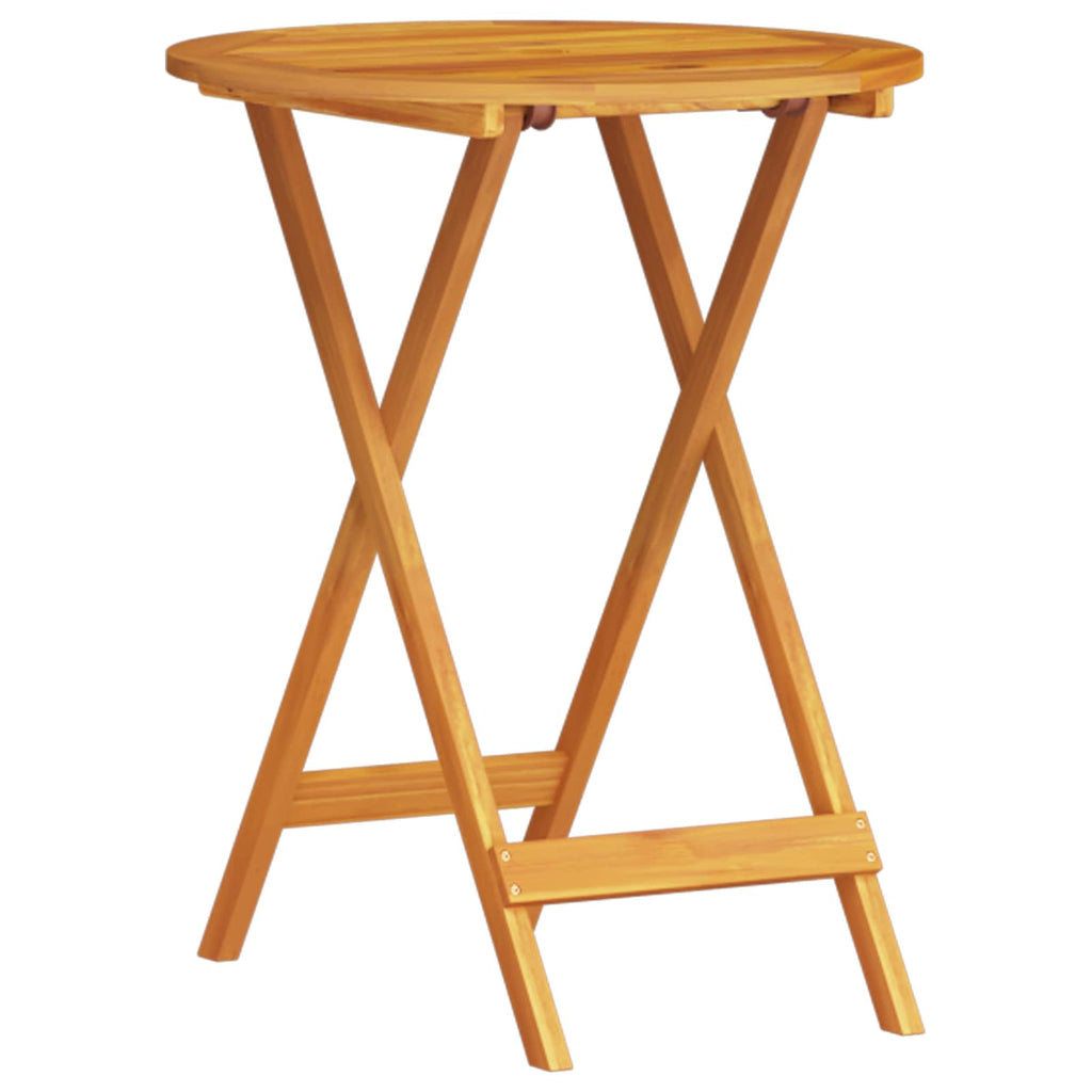 Folding Bistro Set Folding 3 pcs Brown Solid Acacia Wood