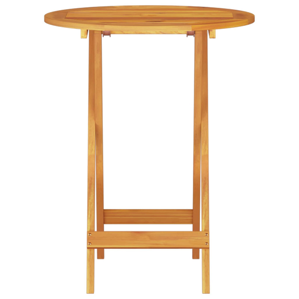 Folding Bistro Set Folding 3 pcs Brown Solid Acacia Wood