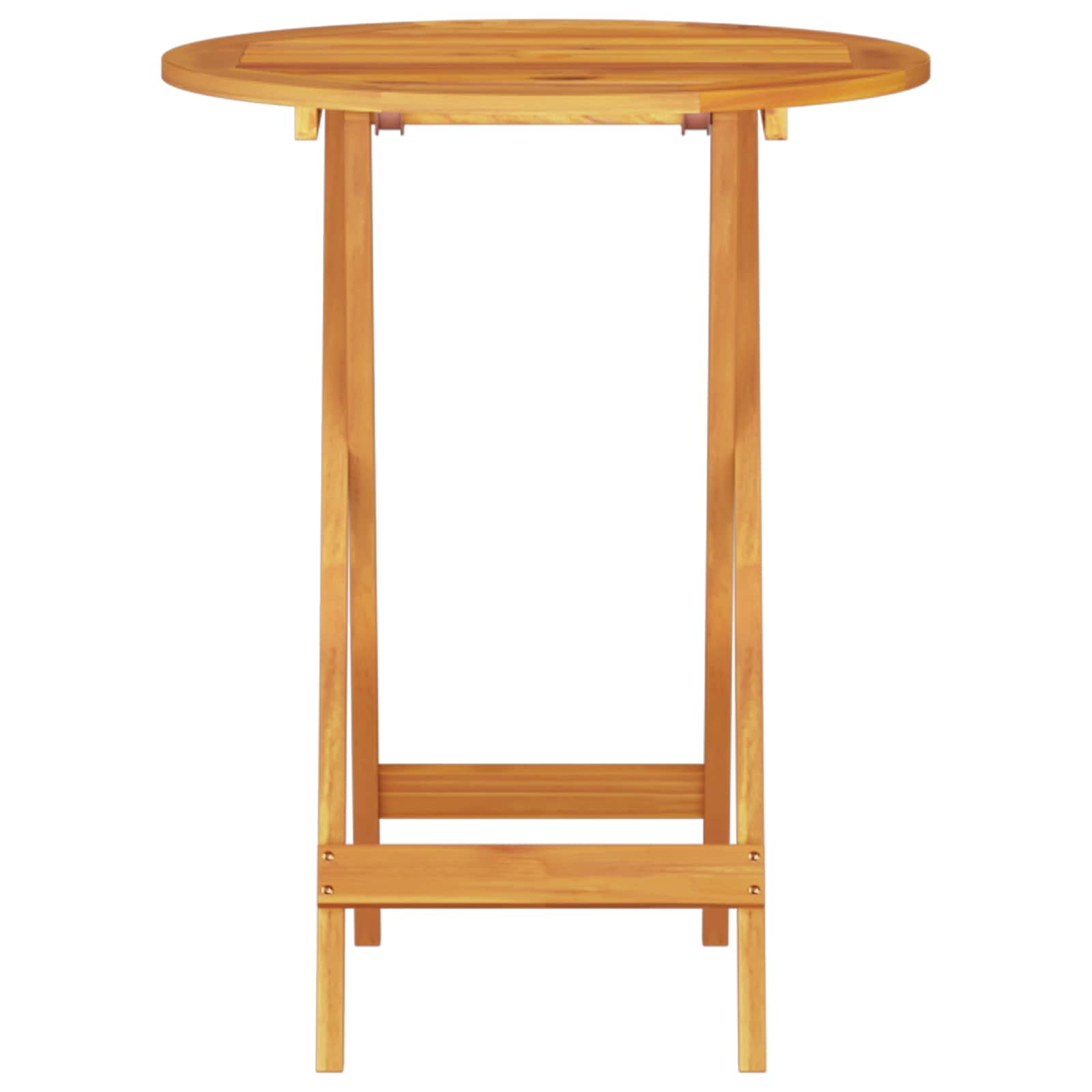 Folding Bistro Set Folding 3 pcs Brown Solid Acacia Wood