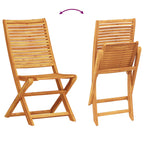 Folding Bistro Set Folding 3 pcs Brown Solid Acacia Wood