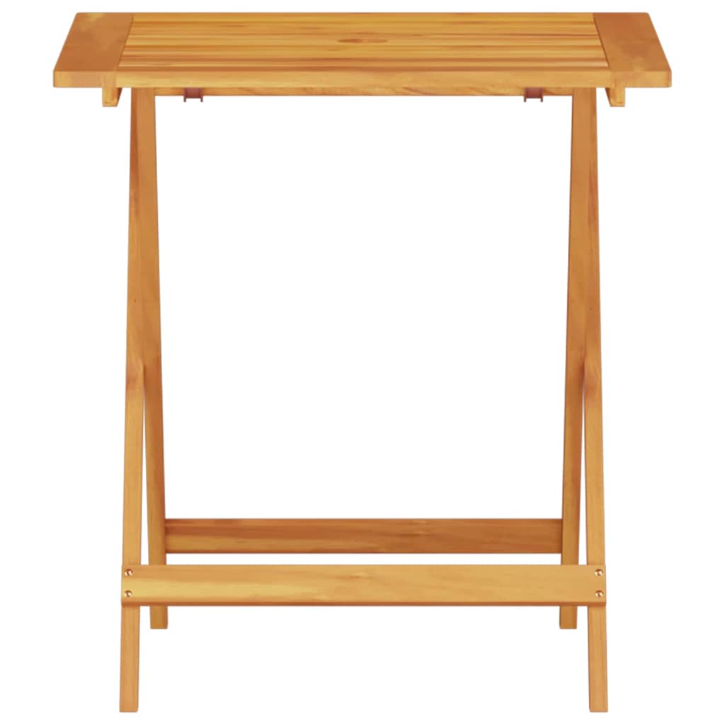 Folding Bistro Set Folding 3 pcs Brown Solid Acacia Wood