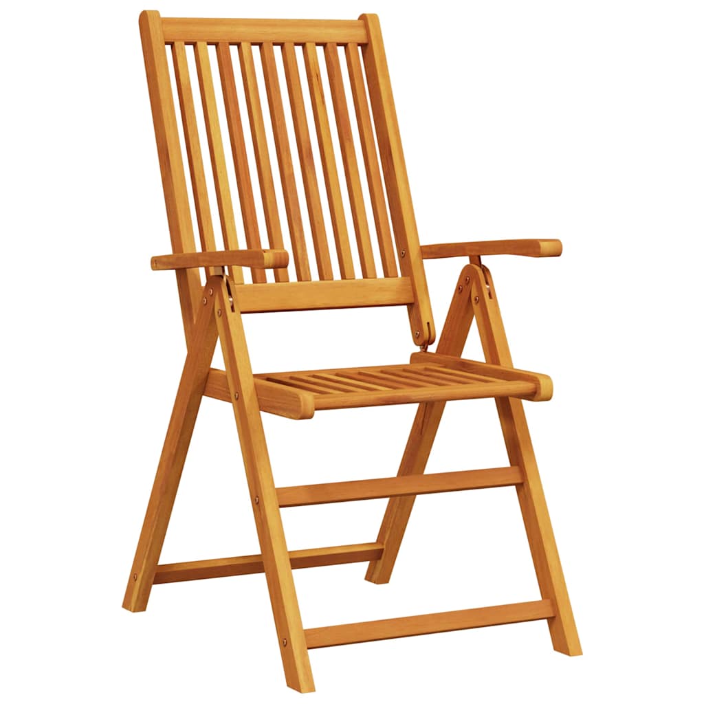 Garden Dining Set Folding 7 pcs Brown Solid Acacia Wood