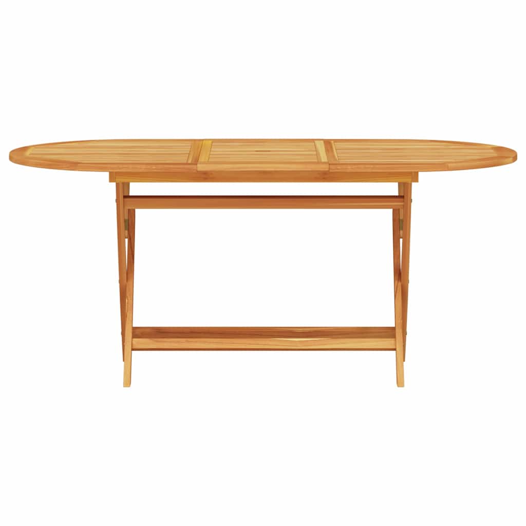 Garden Dining Set Folding 7 pcs Brown Solid Acacia Wood