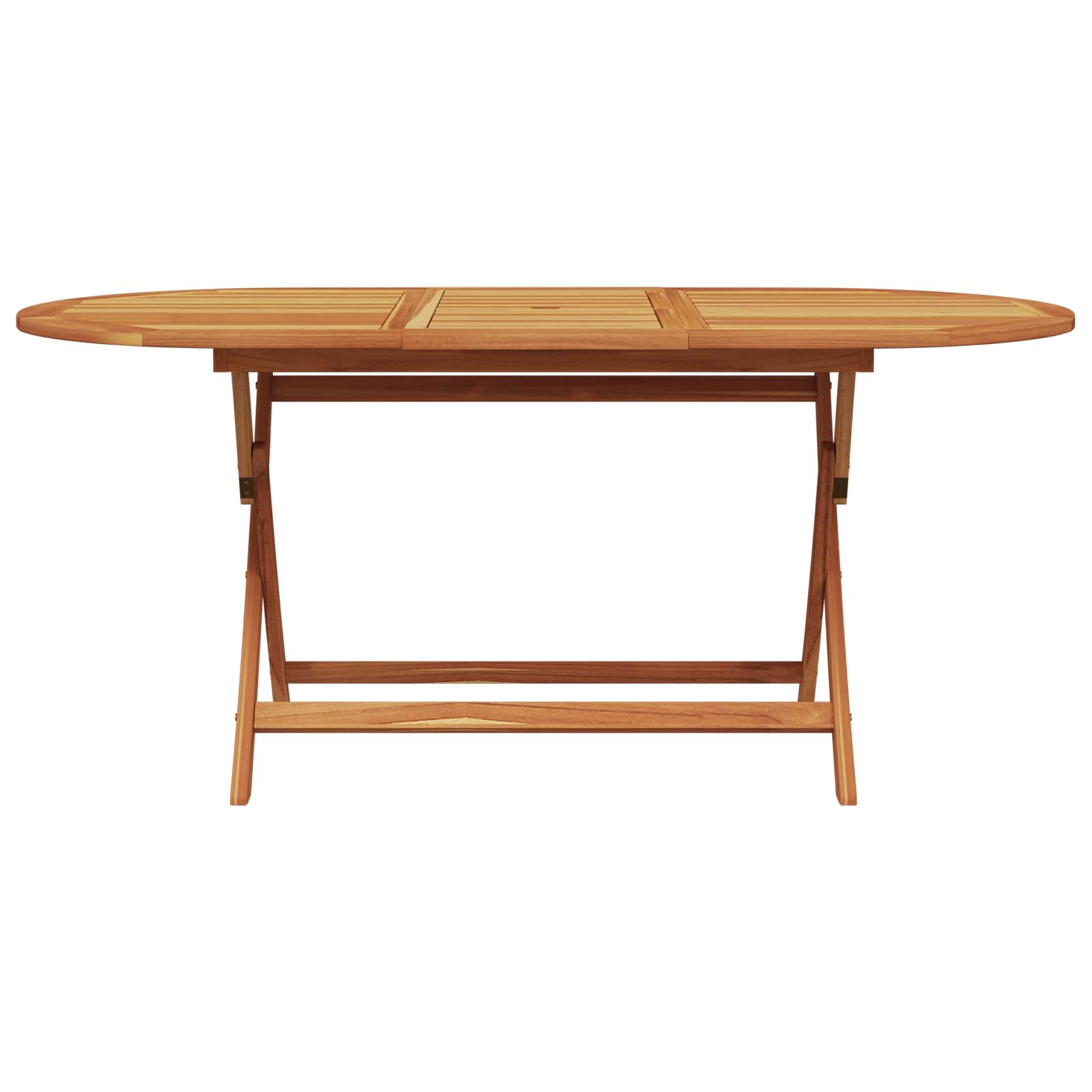 Garden Dining Set Folding 5 pcs Beige Solid Acacia Wood