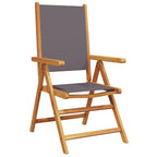 Garden Dining Set Folding 5 pcs Anthracite Solid Acacia Wood