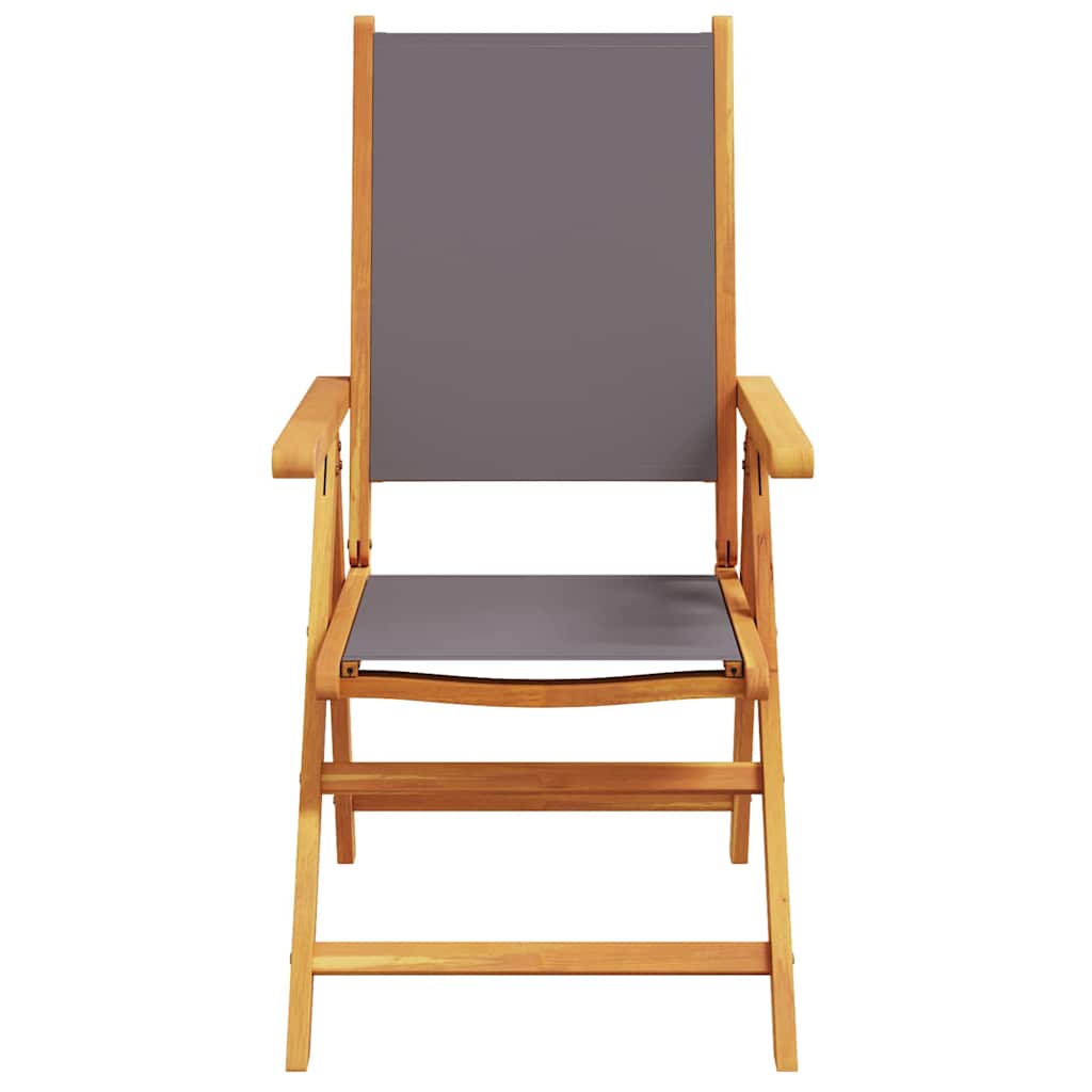 Garden Dining Set Folding 5 pcs Anthracite Solid Acacia Wood