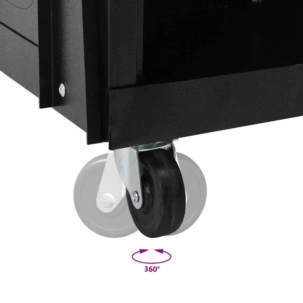 Welding Trolley Black 91 x 47 x 96 cm Steel