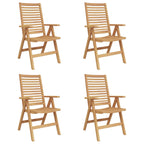 Garden Chair 4 pcs Brown 52 x 64.5 x 108 cm Solid teak wood