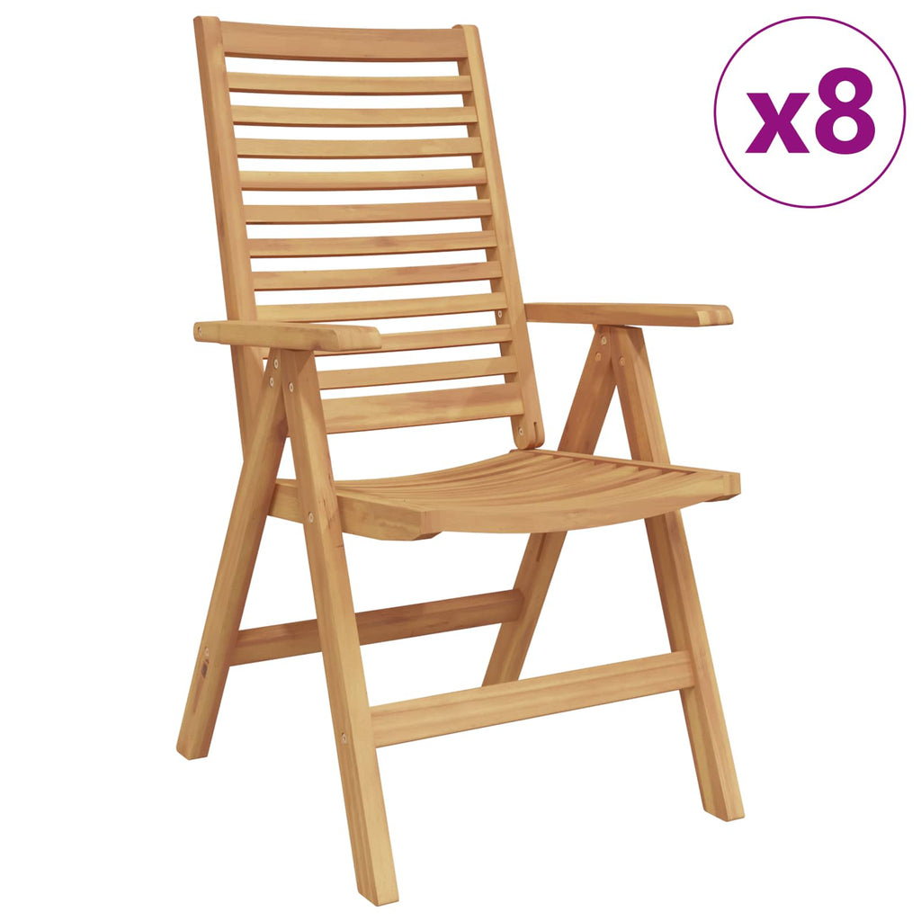 Garden Chair 8 pcs Brown 52 x 64.5 x 108 cm Solid teak wood