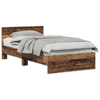 Bed Frame Old Wood 203 x 104 x 70 cm Engineered Wood