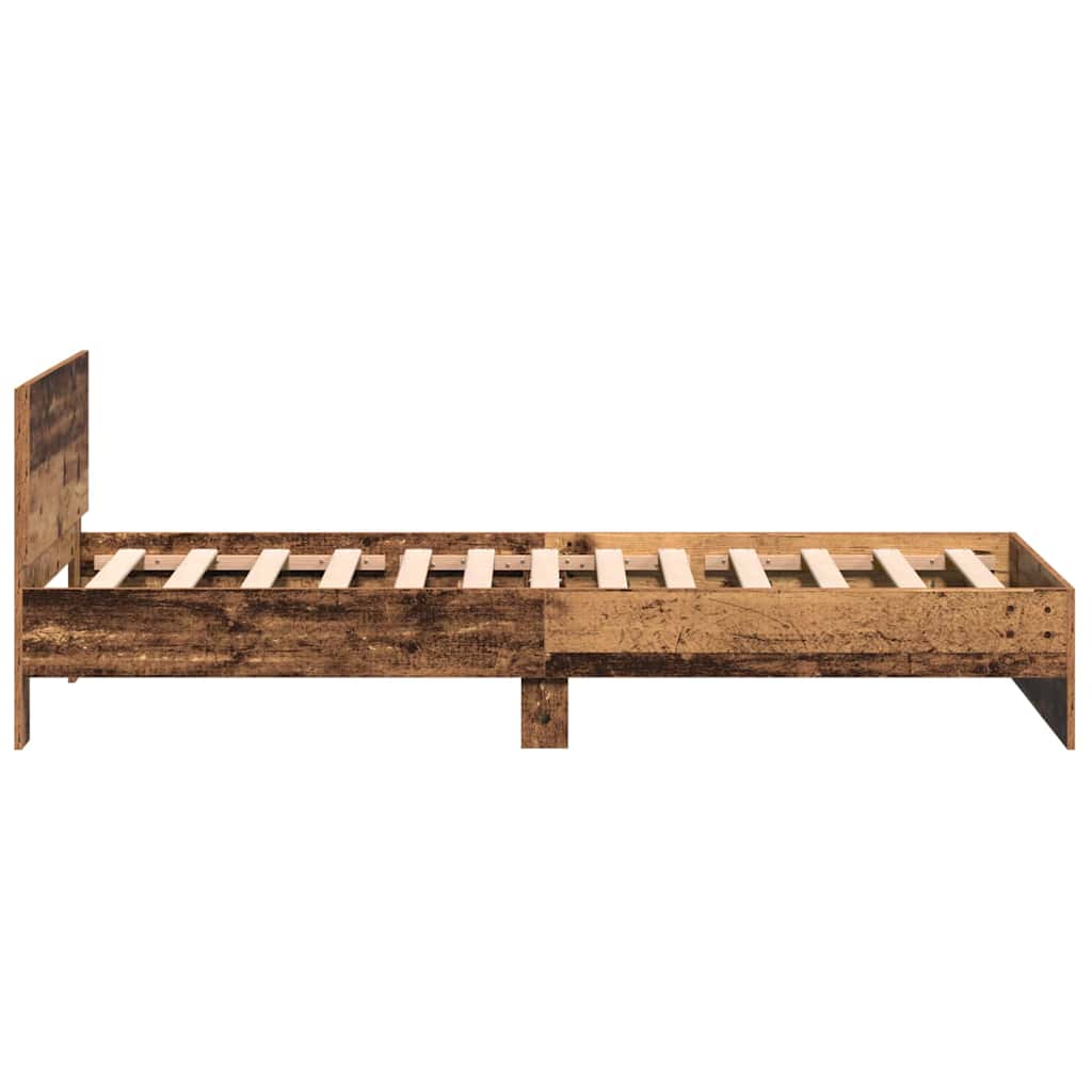 Bed Frame Old Wood 203 x 104 x 70 cm Engineered Wood