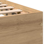 Bed Frame Artisan Oak 203 x 104 x 70 cm Engineered Wood