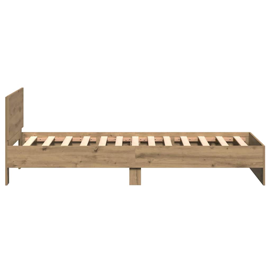 Bed Frame Artisan Oak 203 x 104 x 70 cm Engineered Wood