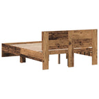Bed Frame Old Wood 193 x 125 x 70 cm Engineered Wood