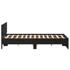 Bed Frame Black Oak 193 x 125 x 70 cm Engineered Wood