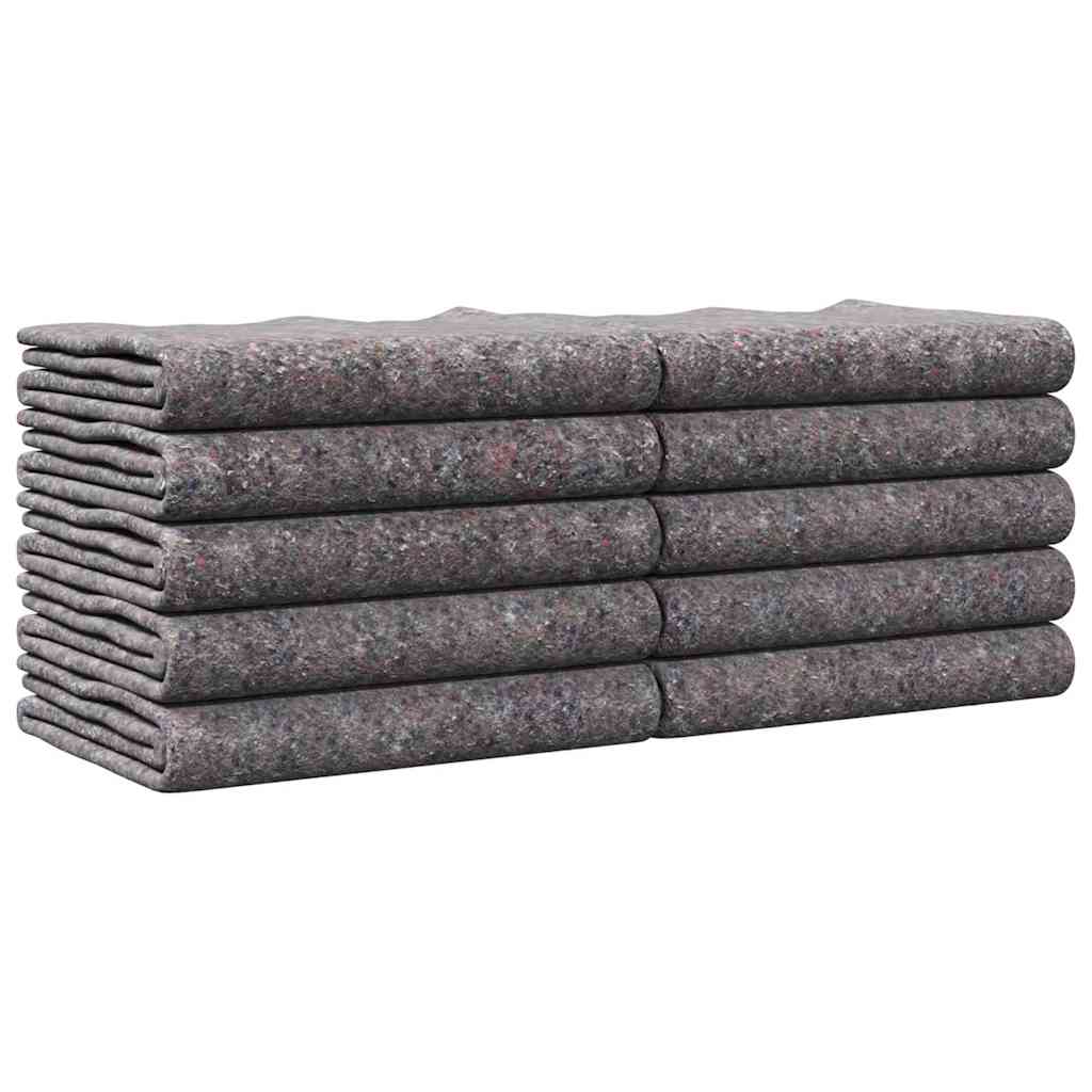 Moving Blankets 10 pcs Grey 150 x 200 cm Fabric