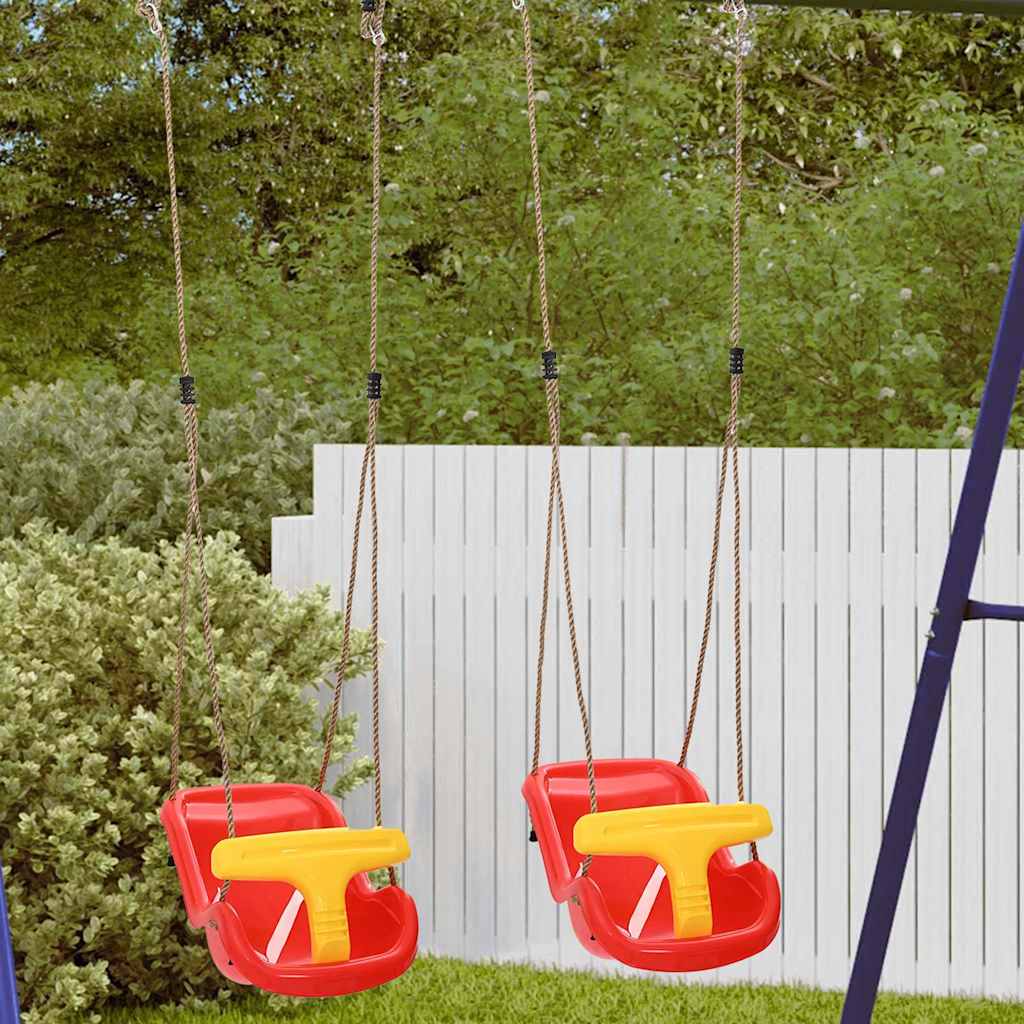 Baby Swings 2 Pcs Red 36 X 43 X 42 Cm Plastic