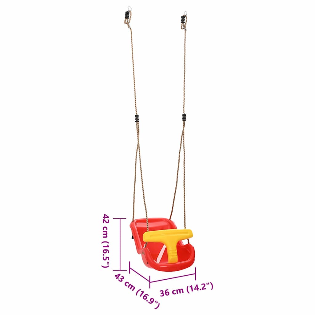 Baby Swings 2 Pcs Red 36 X 43 X 42 Cm Plastic