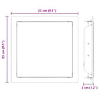 Access Panel 2 pcs White 23 x 23 x 3 cm Steel