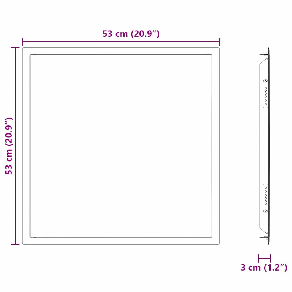 Access Panel White 53 x 53 x 3 cm Steel
