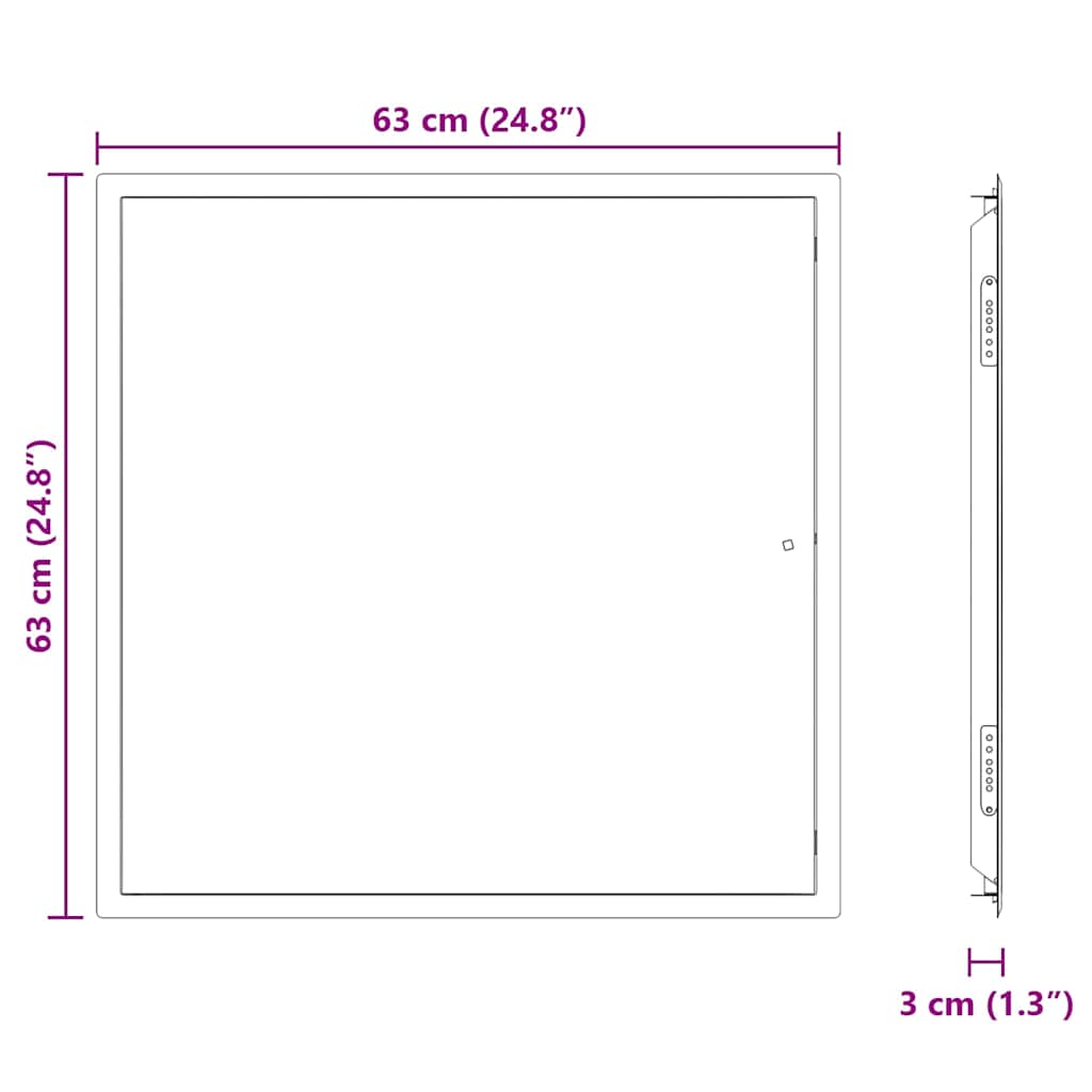 Access Panel White 63 x 63 x 3 cm Steel