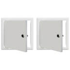 Access Panel 2 pcs White 23 x 23 x 3 cm Steel