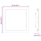 Access Panel 2 pcs White 23 x 23 x 3 cm Steel