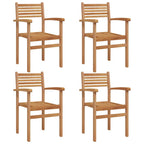 Chair 4 pcs Brown 56 x 55 x 90.5 cm Solid Teak Wood