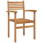 Chair 4 pcs Brown 56 x 55 x 90.5 cm Solid Teak Wood