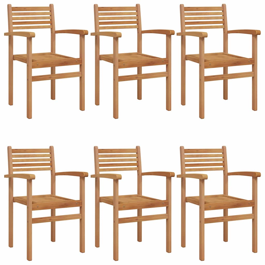 Chair 6 pcs Brown 56 x 55 x 90.5 cm Solid Teak Wood