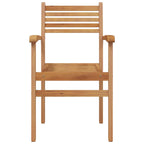 Chair 8 pcs Brown 56 x 55 x 90.5 cm Solid Teak Wood