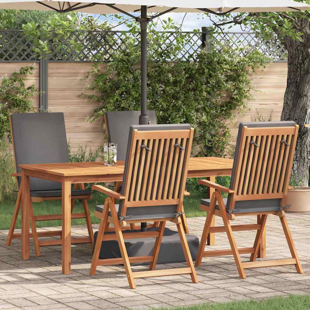 Garden Chair 4 pcs Brown and Grey 57 x 71.5 x 104 cm