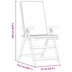 Garden Chair 4 pcs Brown and Grey 57 x 71.5 x 104 cm