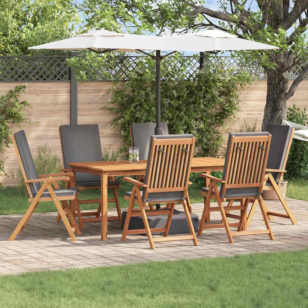 Garden Chair 6 pcs Brown and Grey 57 x 71.5 x 104 cm