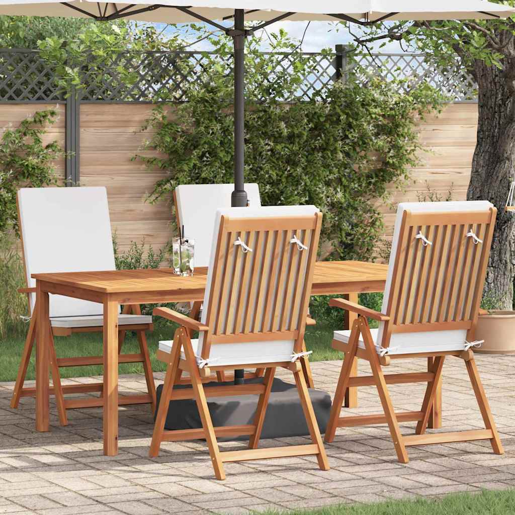 Garden Chair 4 pcs Brown and White 57 x 71.5 x 104 cm