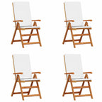 Garden Chair 4 pcs Brown and White 57 x 71.5 x 104 cm