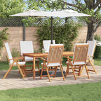 Garden Chair 6 pcs Brown and White 57 x 71.5 x 104 cm