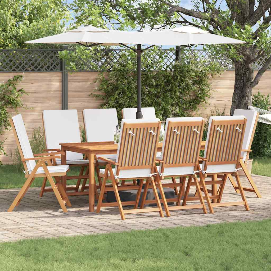 Garden Chair 8 pcs Brown and White 57 x 71.5 x 104 cm