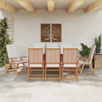 Garden Chair 8 pcs Brown and White 57 x 71.5 x 104 cm