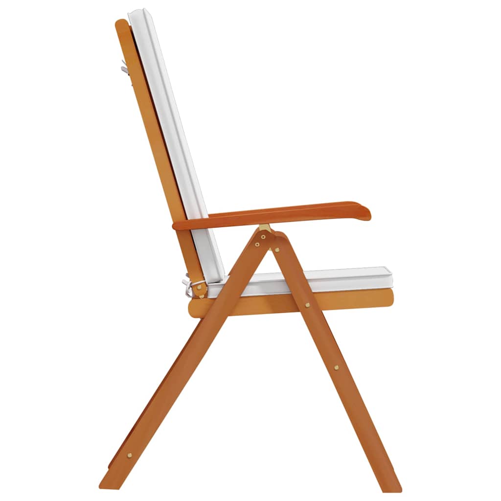 Garden Chair 8 pcs Brown and White 57 x 71.5 x 104 cm