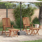 Garden Dining Set 4 pcs Brown Solid Teak Wood