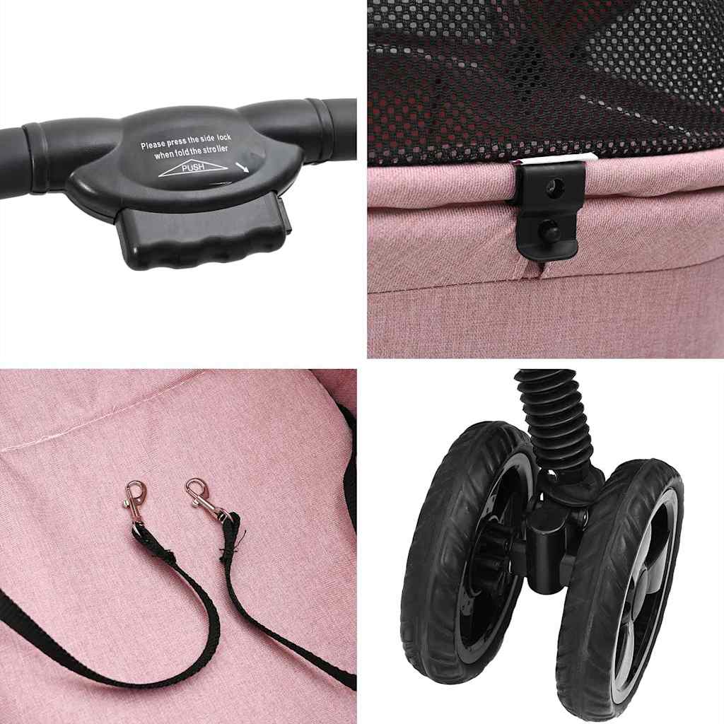 Folding Pet Stroller 81 X 47 X 99 Cm 600D Oxford Fabric