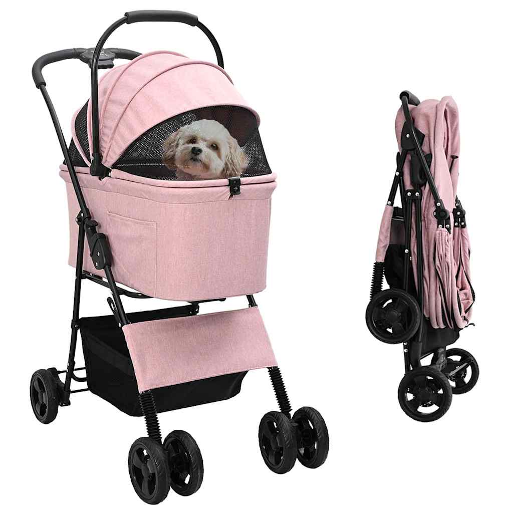 Folding Pet Stroller 81 X 47 X 99 Cm 600D Oxford Fabric