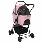 Folding Pet Stroller 81 X 47 X 99 Cm 600D Oxford Fabric