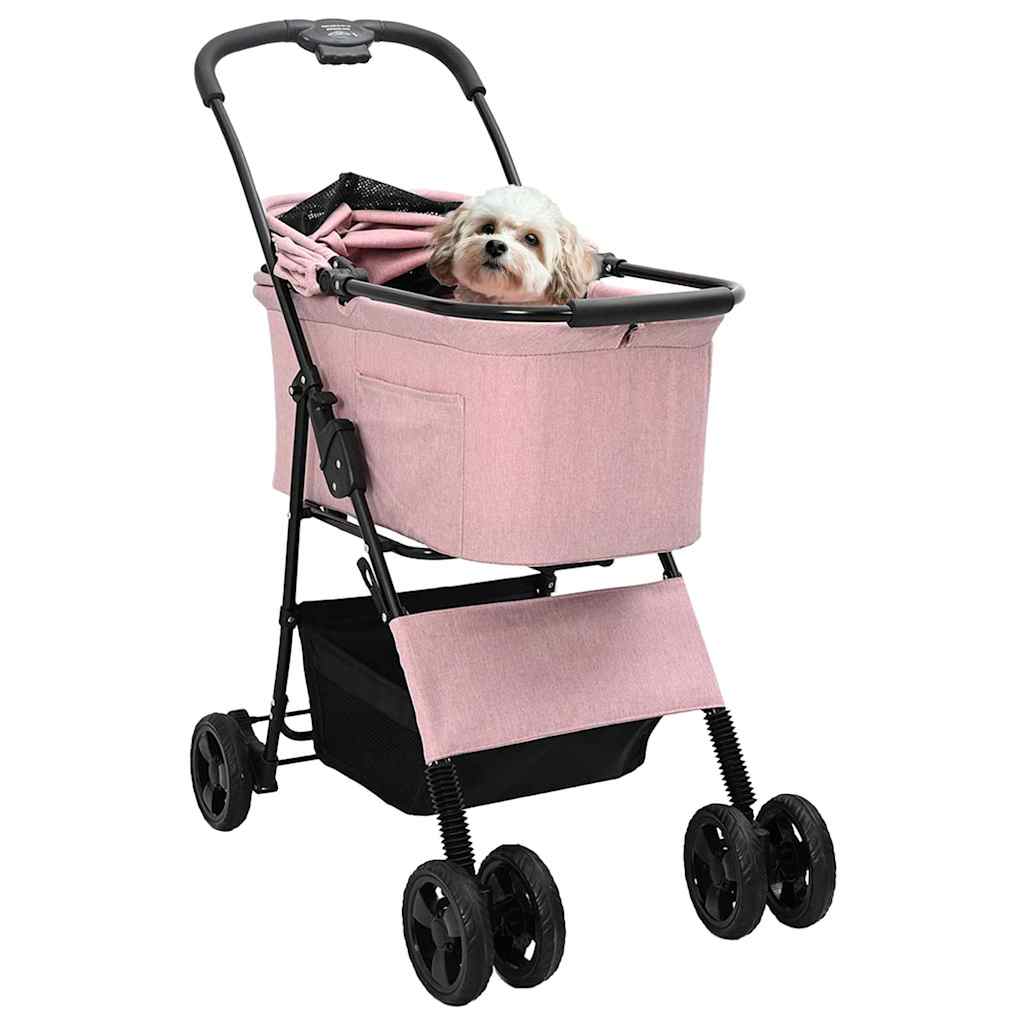 Folding Pet Stroller 81 X 47 X 99 Cm 600D Oxford Fabric
