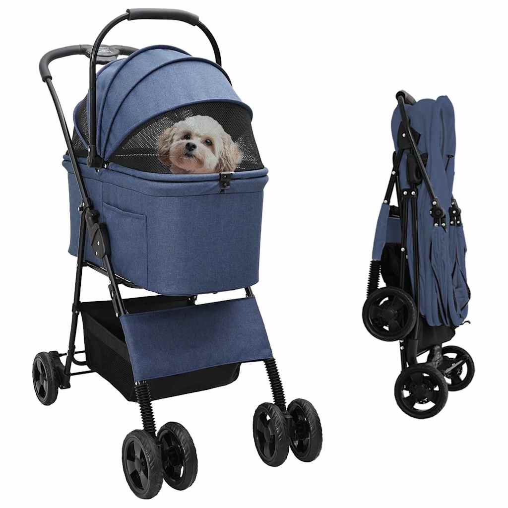 Folding Pet Stroller 81 X 47 X 99 Cm 600D Oxford Fabric