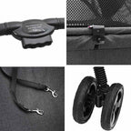 Folding Pet Stroller Adjustable Black 81 x 47 x 99 cm Polyester