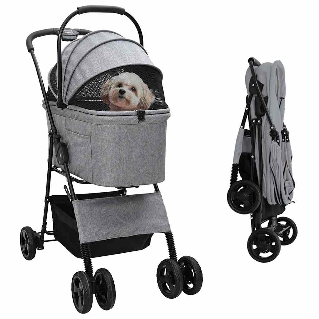 Folding Pet Stroller 81 X 47 X 99 Cm 600D Oxford Fabric