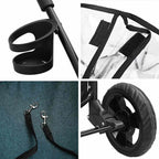 Folding Pet Stroller Green 78 x 54 x 101 cm Polyester